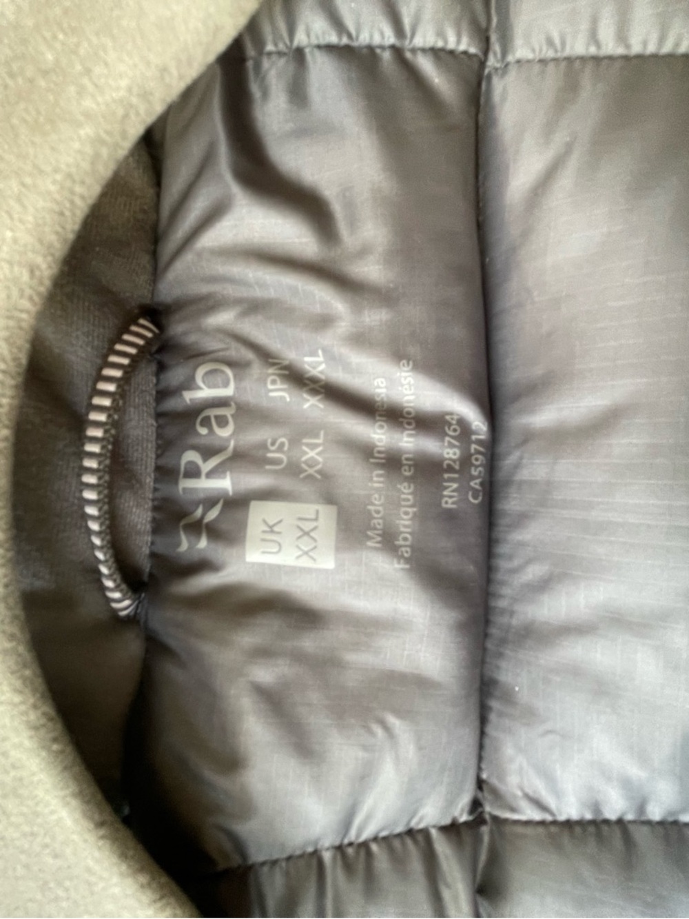 RAB PERTEX QUANTUM PRO NICKWAX HYDROPHOBIC DOWN VEST EX CONDITION MENS XXL RARE - Picture 8 of 9